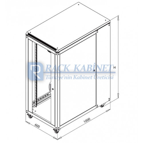 12U EKO RACK KABİNET 60cm GENİŞLİK x 100cm DERİNLİK