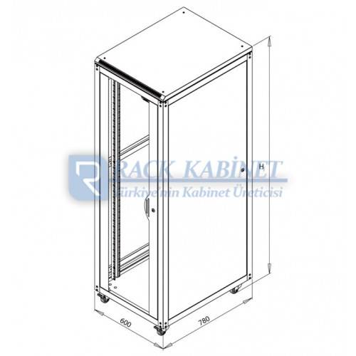 16U EKO RACK KABİNET 60cm GENİŞLİK x 80cm DERİNLİK