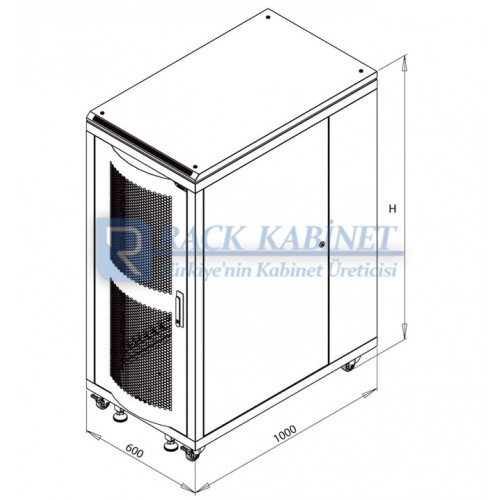 42U SERVER RACK KABİNET 60cm GENİŞLİK x 100cm DERİNLİK